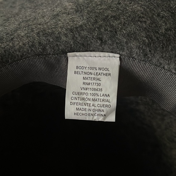 Charcoal Gray Wool Hat 4” Wide Brim Floppy Boho Cottagecore Peasant Romantic Hat - Picture 3 of 11